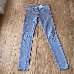 H&M super low, super slim gray jeans